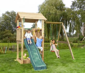 Jungle Casa | Aire de jeux en bois avec balançoire