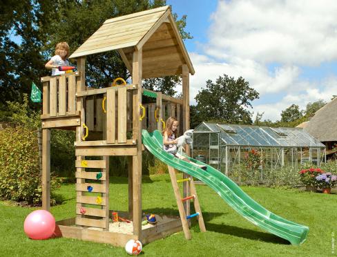Jungle Palace | Aire de jeux en bois avec toboggan