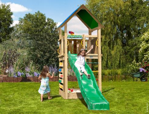 Jungle Lodge | Spielturm aus Holz mit Rutsche