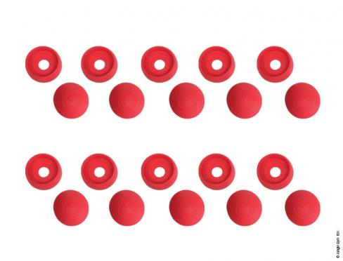 Bolt Cap Set (10x) - Rot