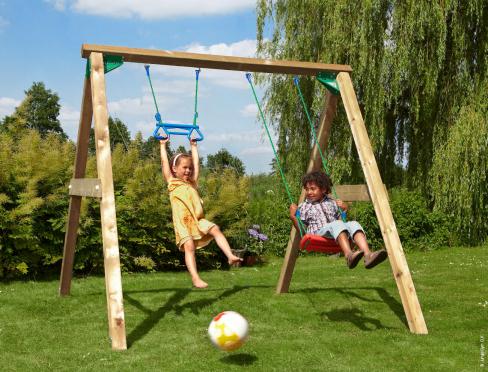 Jungle Swing | Portique Balançoire en bois 220 cm