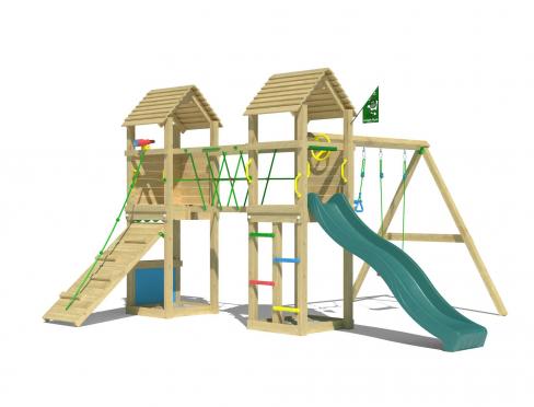 Jungle Gatehouse | Aire de jeux en bois avec balançoire double