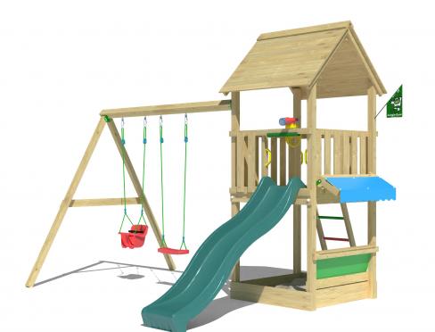 Jungle Suite | Aire de jeux en bois avec balançoire double